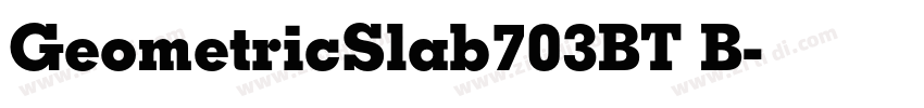 GeometricSlab703BT B字体转换